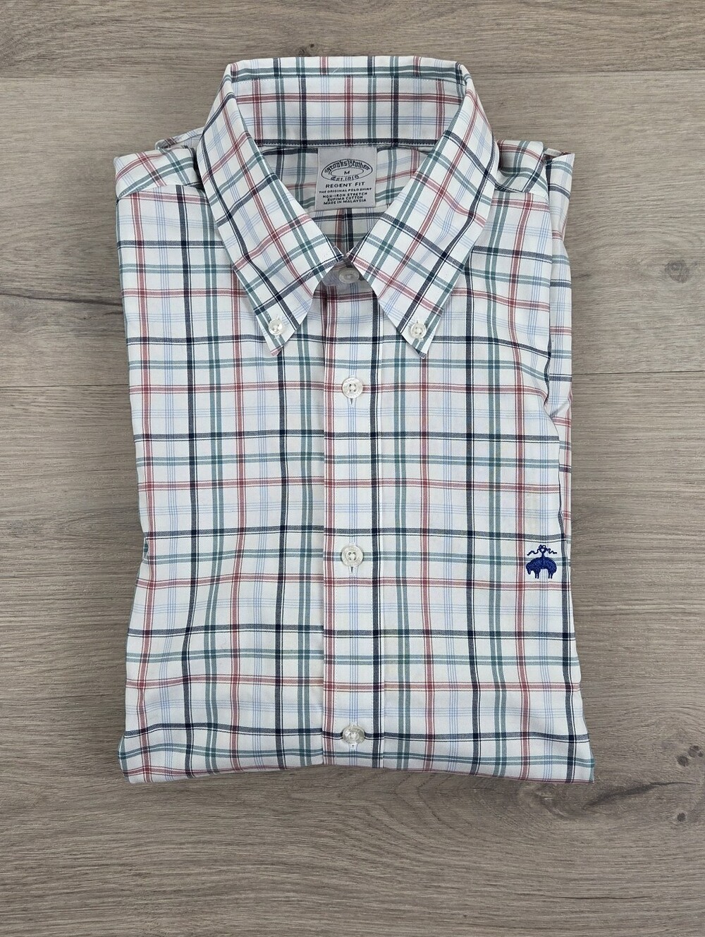 Brooks Brothers Regent Shirt Mens Medium Multicolor Short Sleeve Button Down